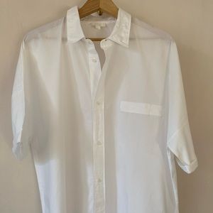 COS White Cotton Oversized Button Up Blouse